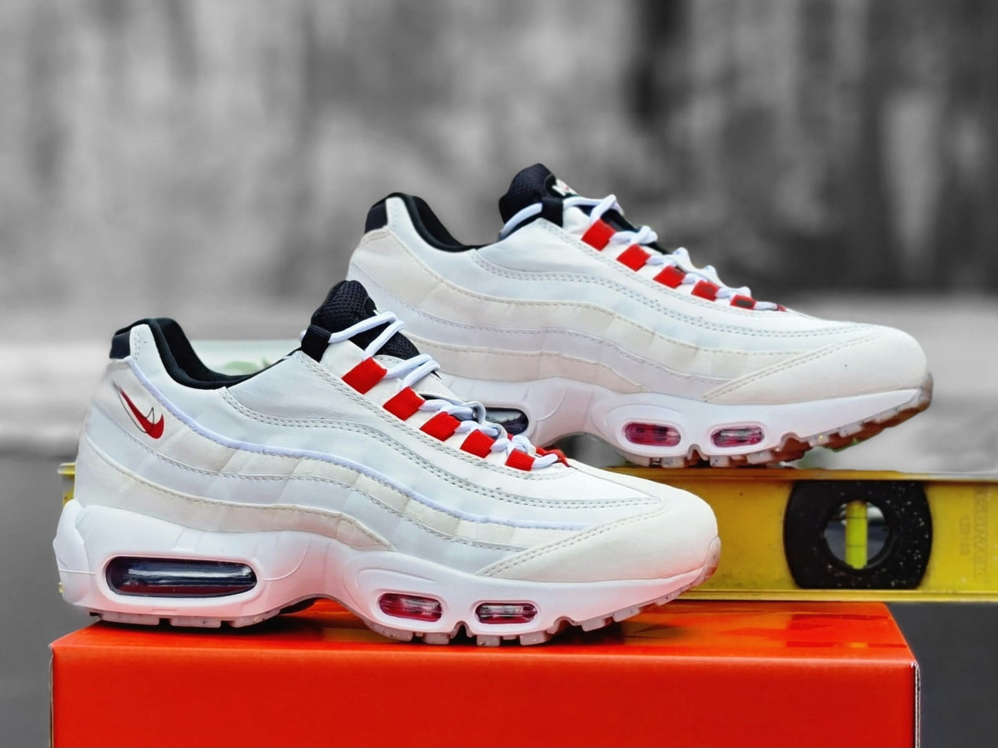 NKE AIRMAX 95 LIGH BONE HABANERO RED