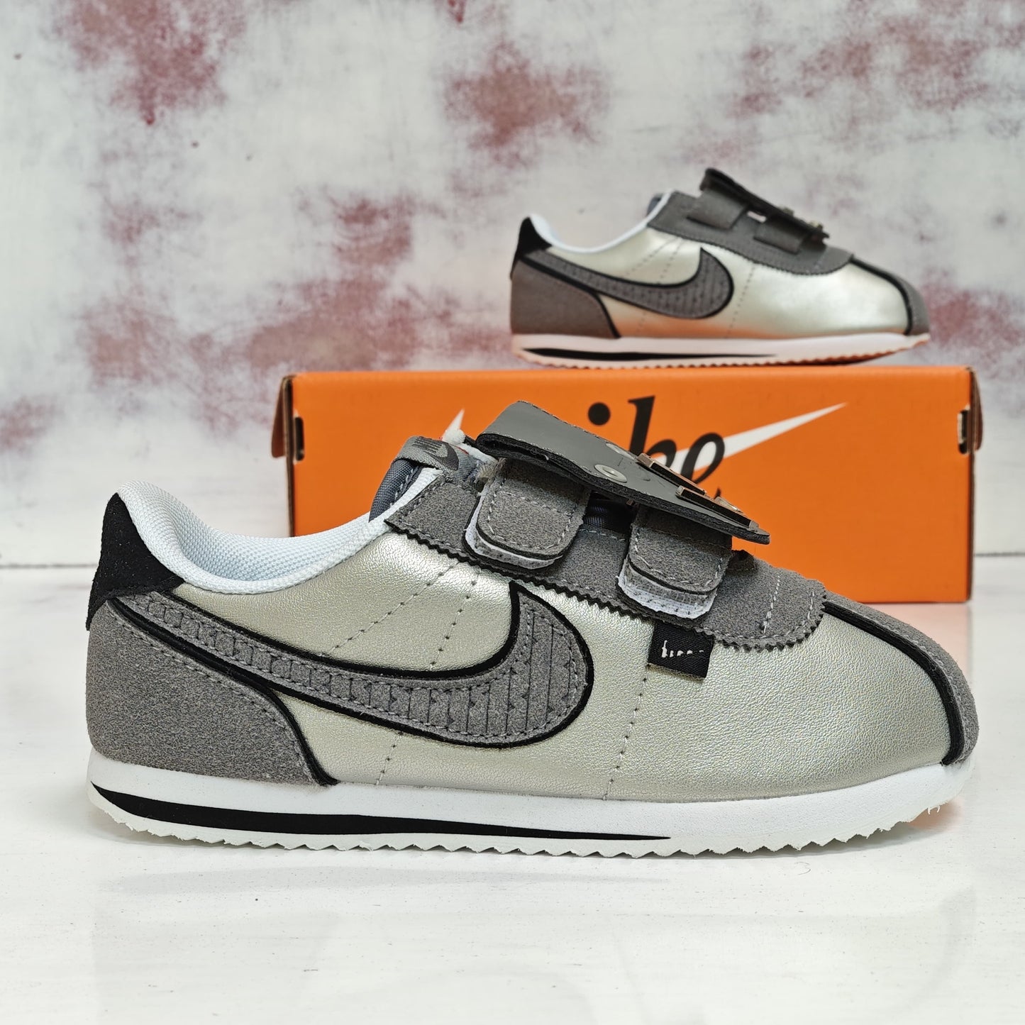 NKE CORTEZ SONIC SILVER SHADOW KIDS