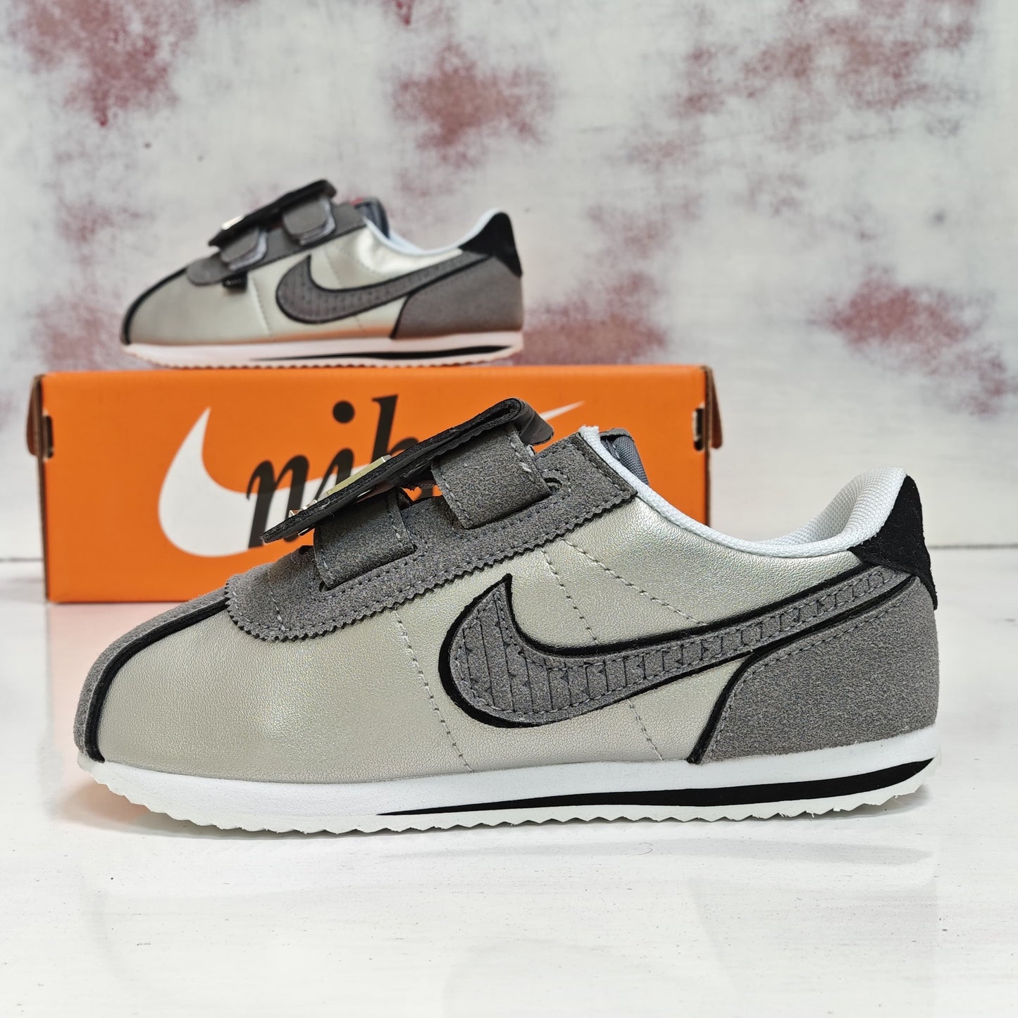 NKE CORTEZ SONIC SILVER SHADOW KIDS