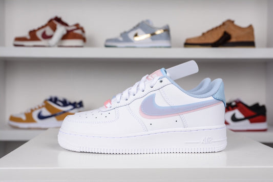 NKE AIR FORCE 1 DOUBLE SWOSH BLUE PINK