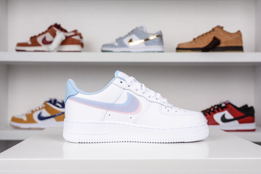 NKE AIR FORCE 1 DOUBLE SWOSH BLUE PINK