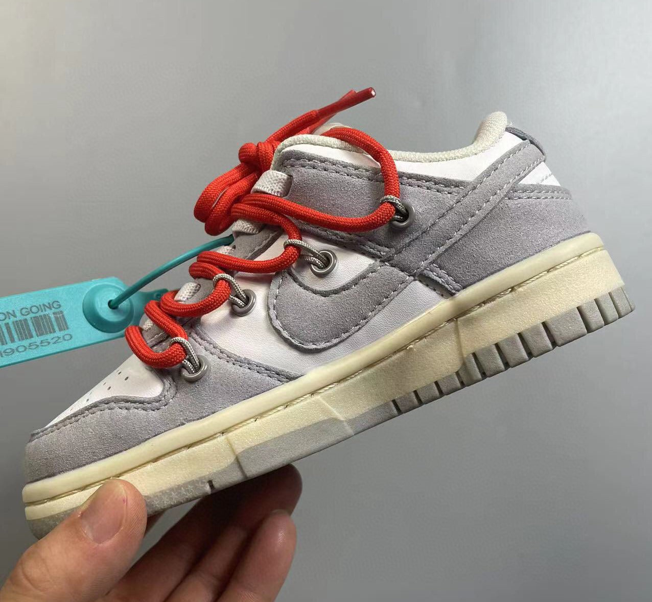 NKE SB DUNK CUSTOM GREY KIDS